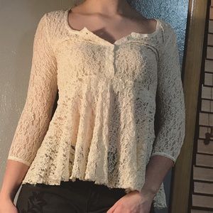 Free People Lace Top